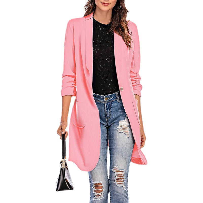 Damen Stretchiger Blazer mit modernem Schnitt und Taschen