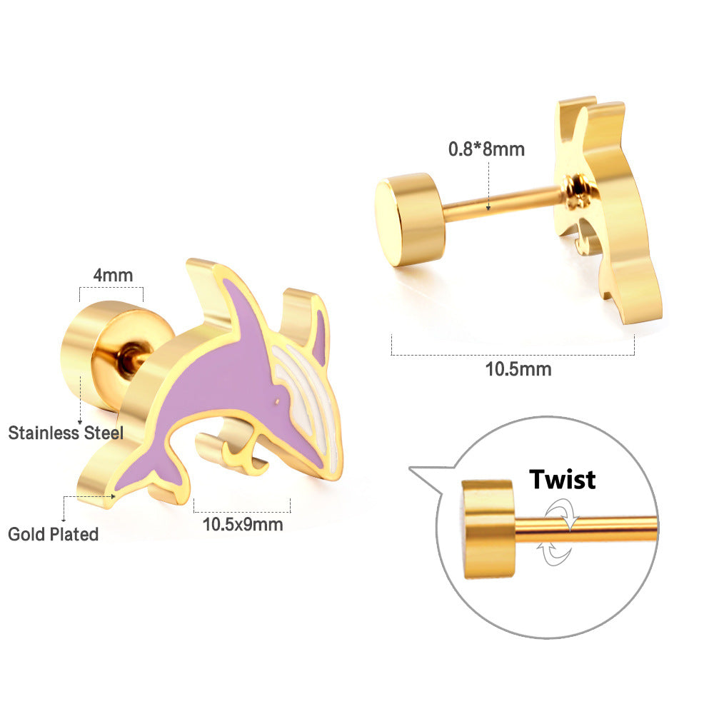Damen lustige Eulen Ohrstecker Shop Nory