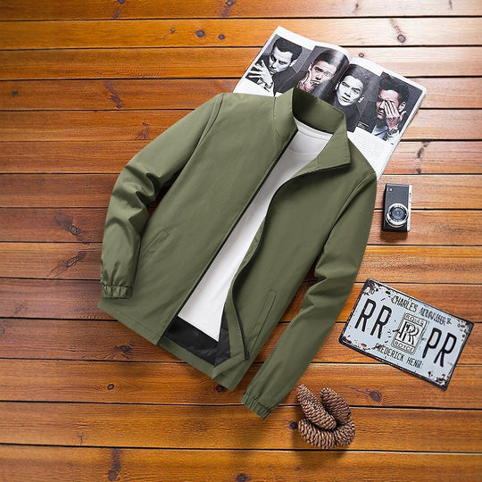 Herren Leichte Windbreaker‑Übergangsjacke mit Stehkragen, elastischen Bündchen und verdecktem Reißverschluss Shop Nory