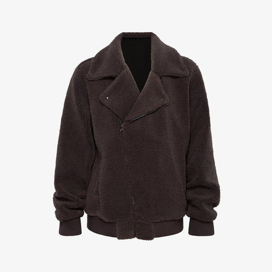 Herren Sherpa-Übergangsjacke mit Reverskragen und Rippbündchen Shop Nory