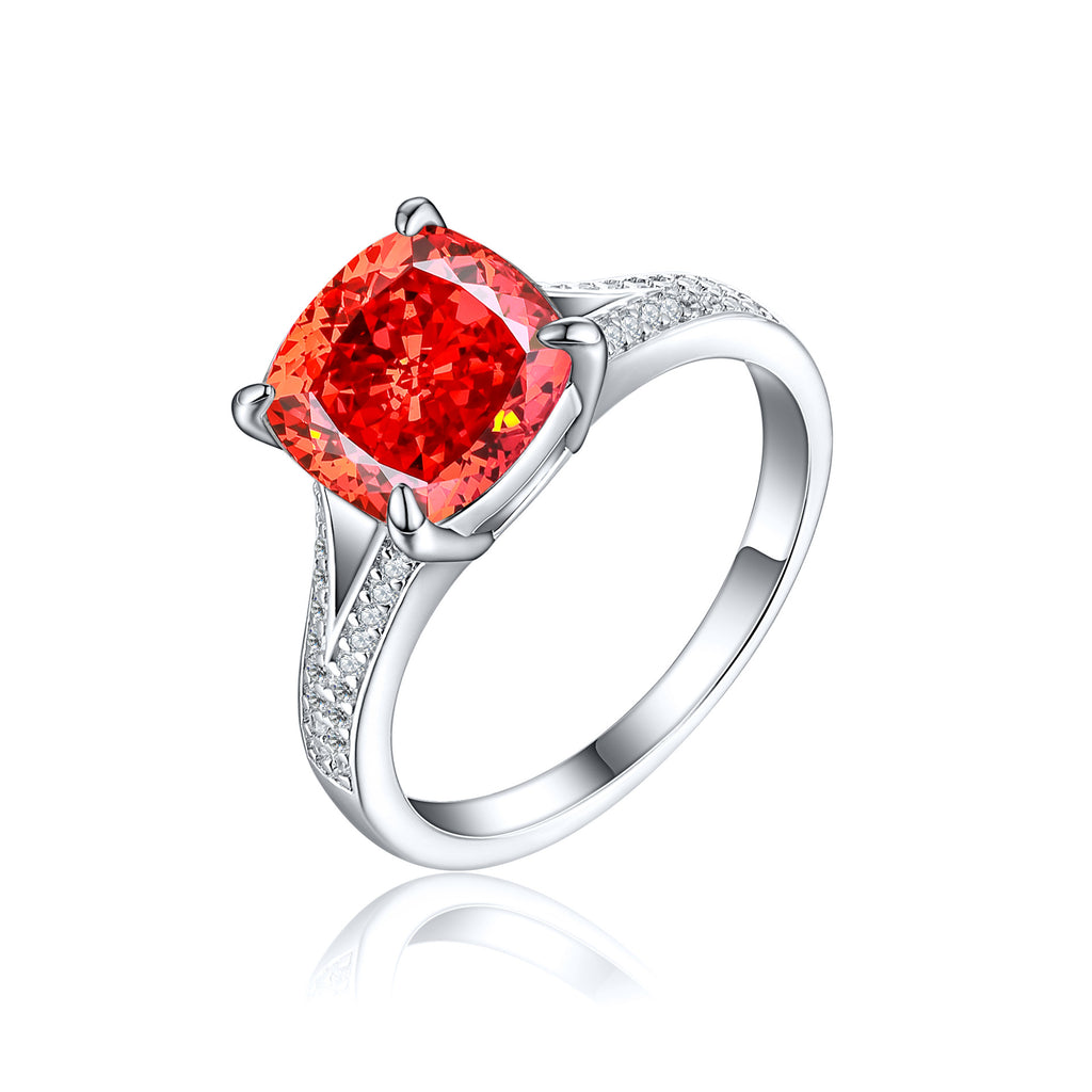 Damen Ring mit funkelndem Aquamarin und kunstvollen Zirkonia-Besatz Shop Nory