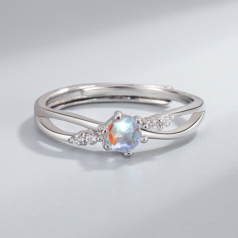 Damen Modischer Ring mit gewelltem Design und feinen Oberflächenakzenten Shop Nory