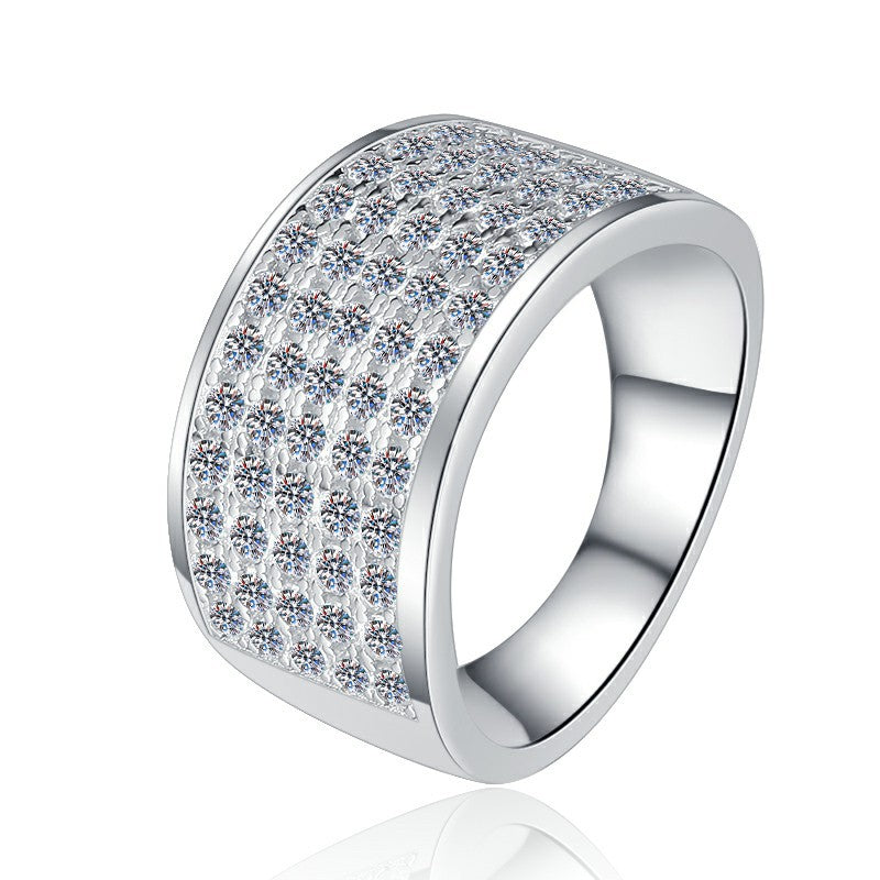 Damen eleganter und funkelnder Ring mit Zirkonia-Steinen Shop Nory