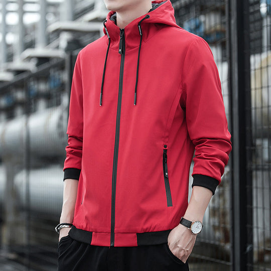 Herren Urbaner Softshell-Hoodie mit getapten Nähten, verstellbarer Kapuze und Zipper-Taschen Shop Nory
