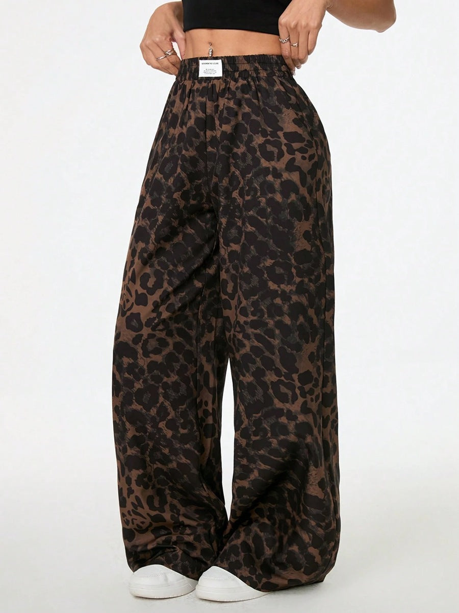 Damen Palazzo-Hose mit schickem Leopardenmuster Shopnory