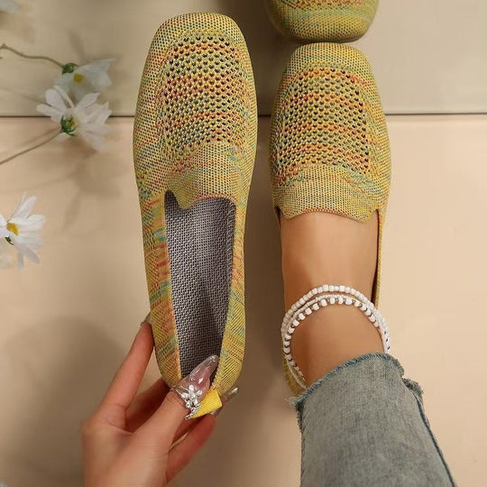 Damen Atmungsaktive Slip-On Ballerinas mit feinem Netzdesign