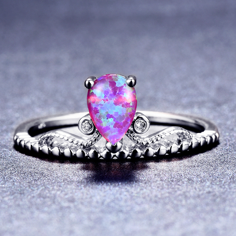 Damen Ring mit kunstvollem Opal und filigranem Design Shop Nory