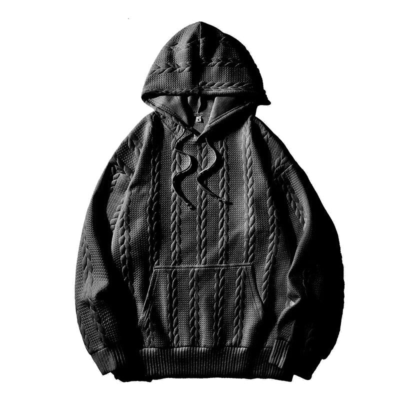 Herren Kapuzenpullover mit strukturiertem Muster Shopnory