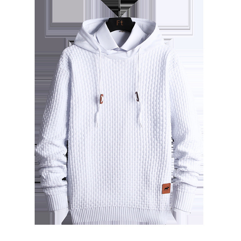 Herren Strukturiertes Kapuzenstrick-Pullover mit Reliefstruktur Shop Nory