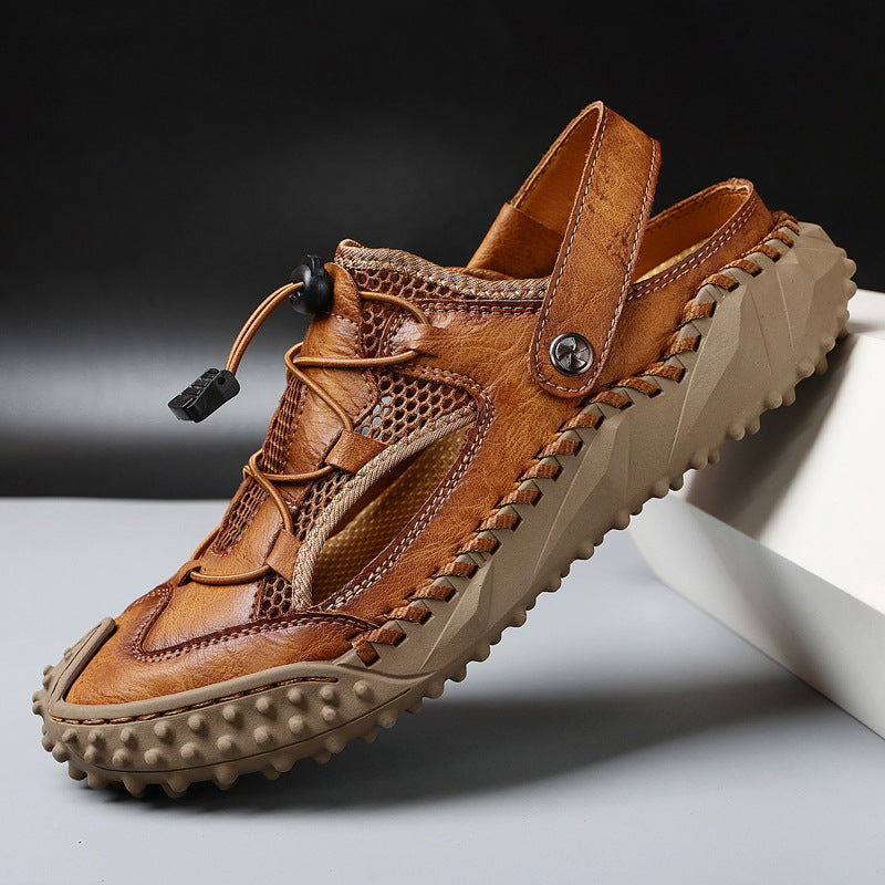 Herren Atmungsaktive Outdoor-Sandalen mit rutschfester Sohle und elastischem Verschlusssystem