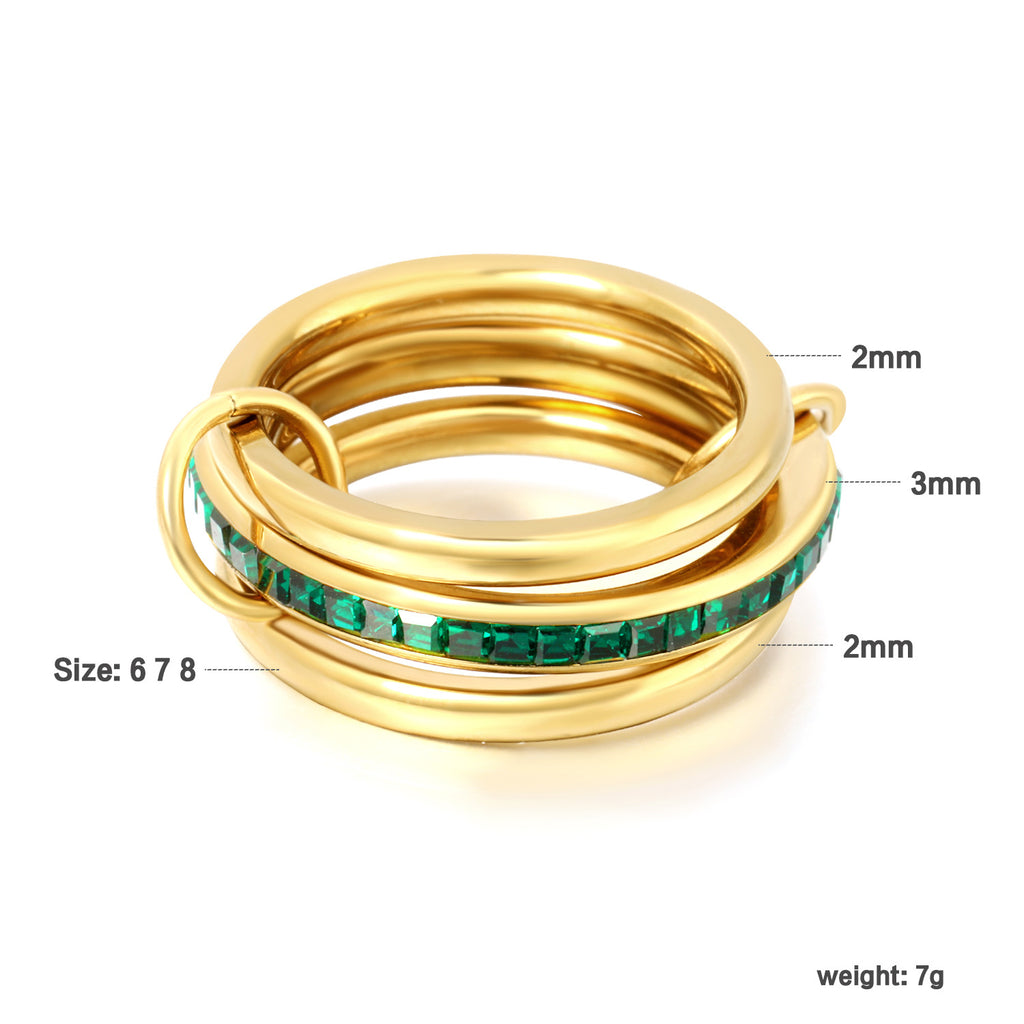 Damen Ring mit funkelnden Zirkonia und elegantem Design Shop Nory