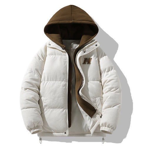 Herren Modische Steppjacke mit Kapuze Shop Nory