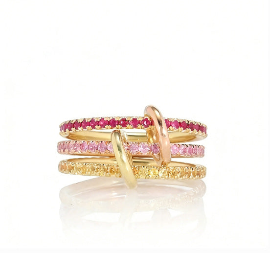 Damen Schmuckset aus funkelnden Ringbanden Shop Nory