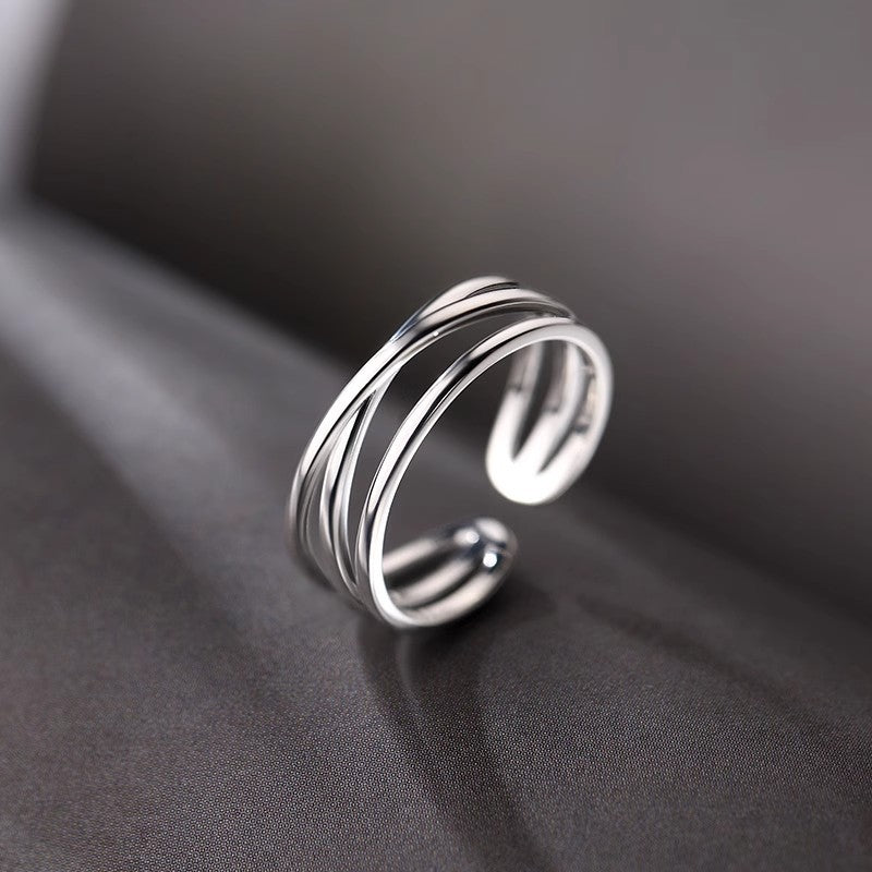 Damen Offener Ring mit modernem, geschwungenem Design Shop Nory