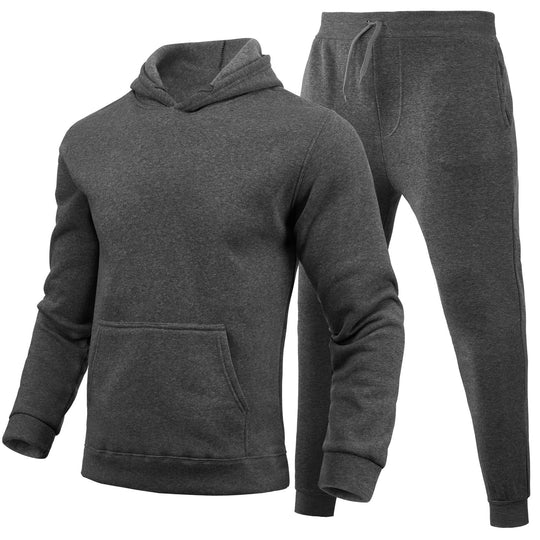 Herren nan sportliches Jogginganzug-Set mit Kapuzenpullover Kängurutasche und schmal zulaufender Jogginghose Shop Nory