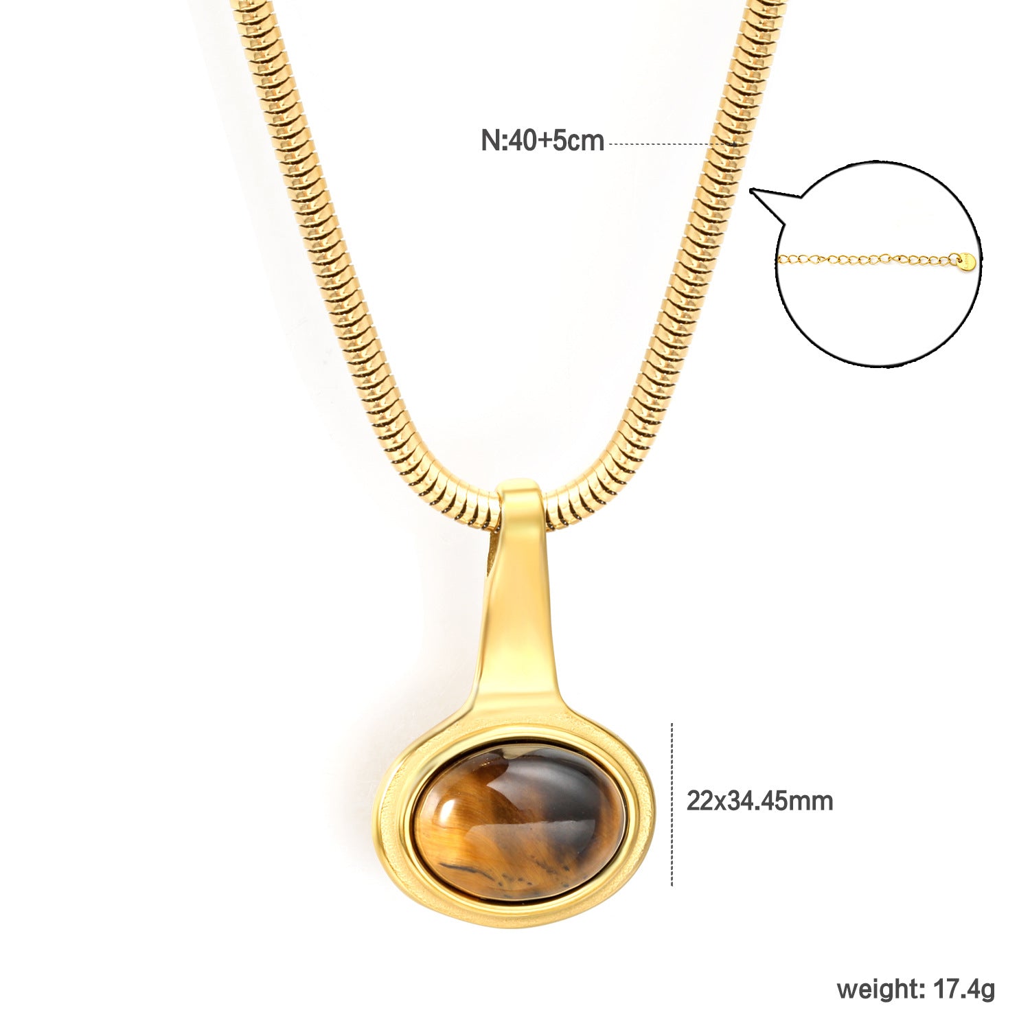 Damen Halskette mit modernem, glänzendem Ring-Anhänger aus edlem Edelstahl Shop Nory
