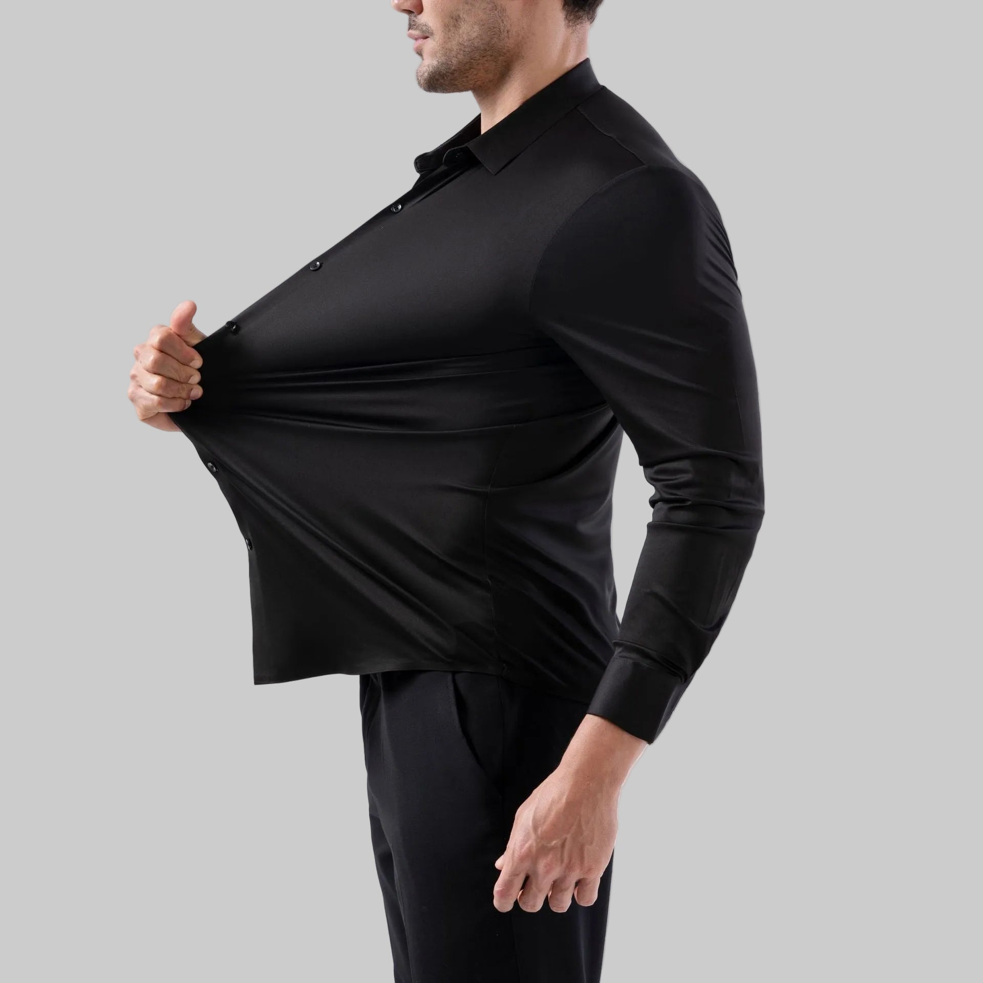 Elastisches Slim Fit Herrenhemd