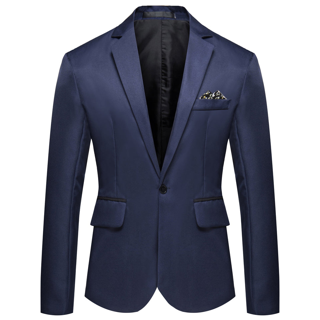 Herren modischer und eleganter Anzugjacke mit satiniertem Finish
