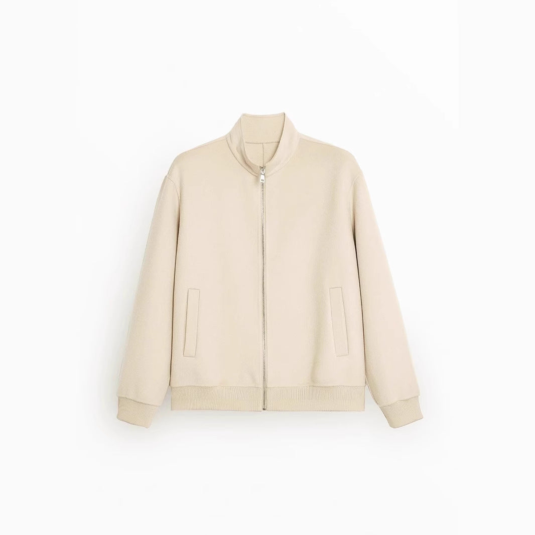 Herren Reißverschluss-Wollblouson mit Stehkragen Shop Nory
