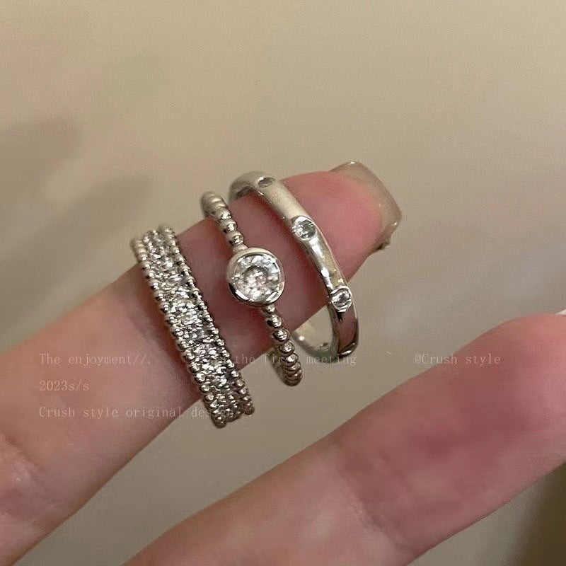 Damen Ring-Set mit funkelnden Zirkonia und elegantem Design Shop Nory