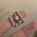 Damen Ring-Set mit funkelnden Zirkonia und elegantem Design Shop Nory