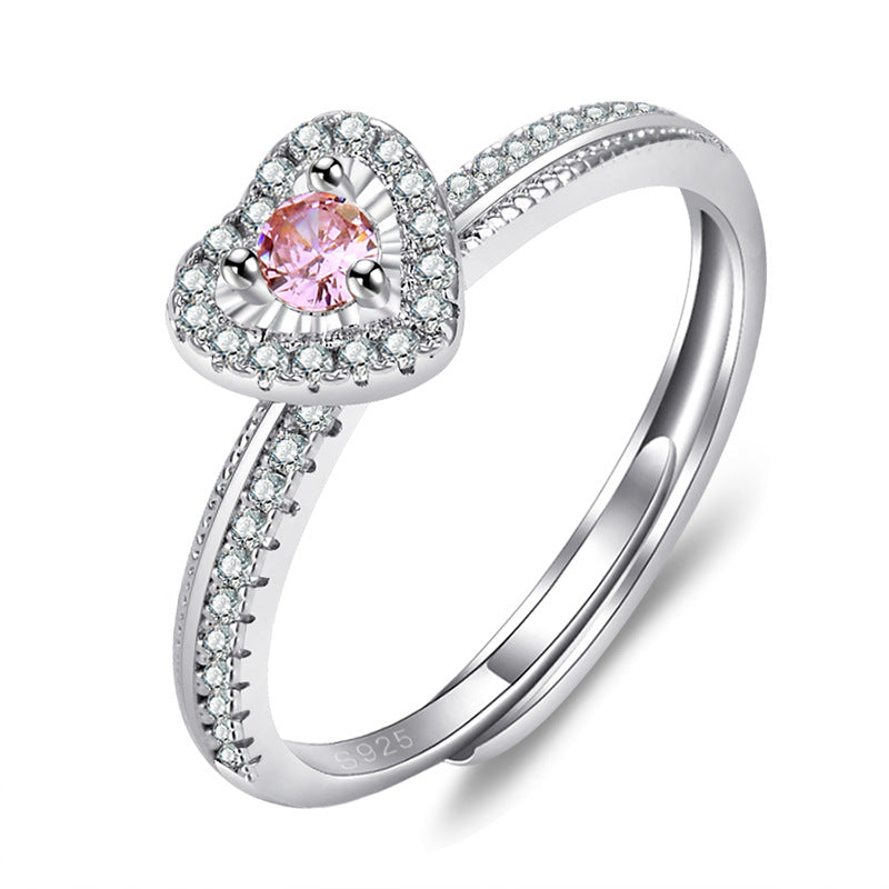 Damen Ring mit herzförmigem Design und funkelndem Zirkonia Shop Nory