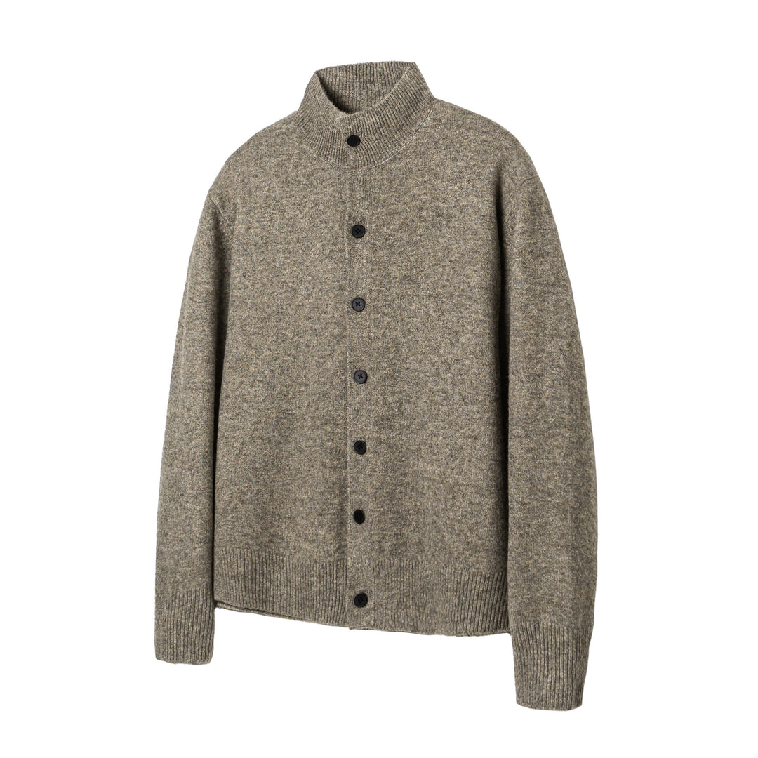 Damen Strick-Cardigan mit Stehkragen, durchgehender Knopfleiste und geripptem Saum Shop Nory