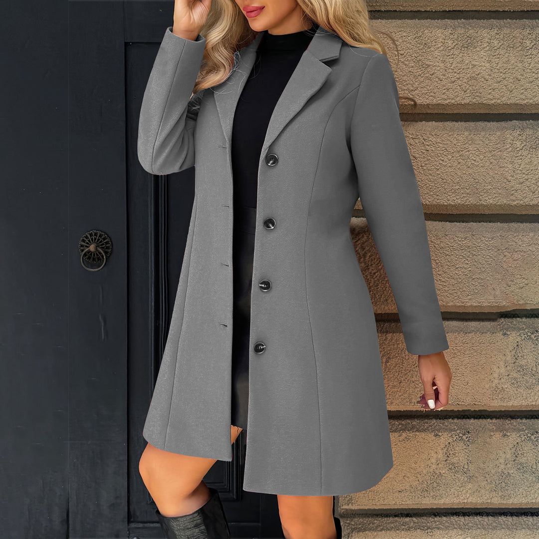 Damen Elegante und stilvolle Langblazer Jacke