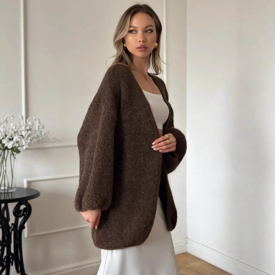 Damen Flauschiger Oversized Cardigan Shop Nory