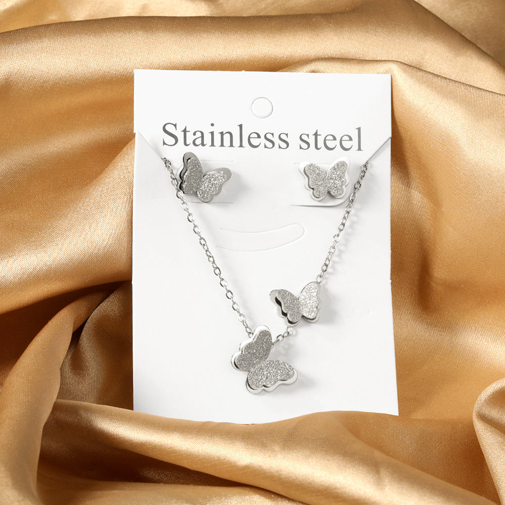 Damen Schmuckset mit elegantem Schmetterlingsdesign aus hochwertigem Edelstahl Shop Nory