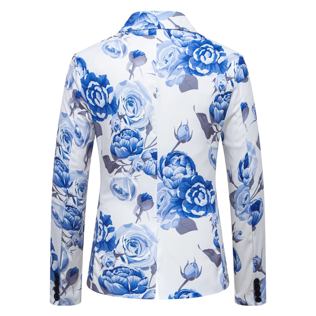 Herren eleganter Blazer mit floralem Design