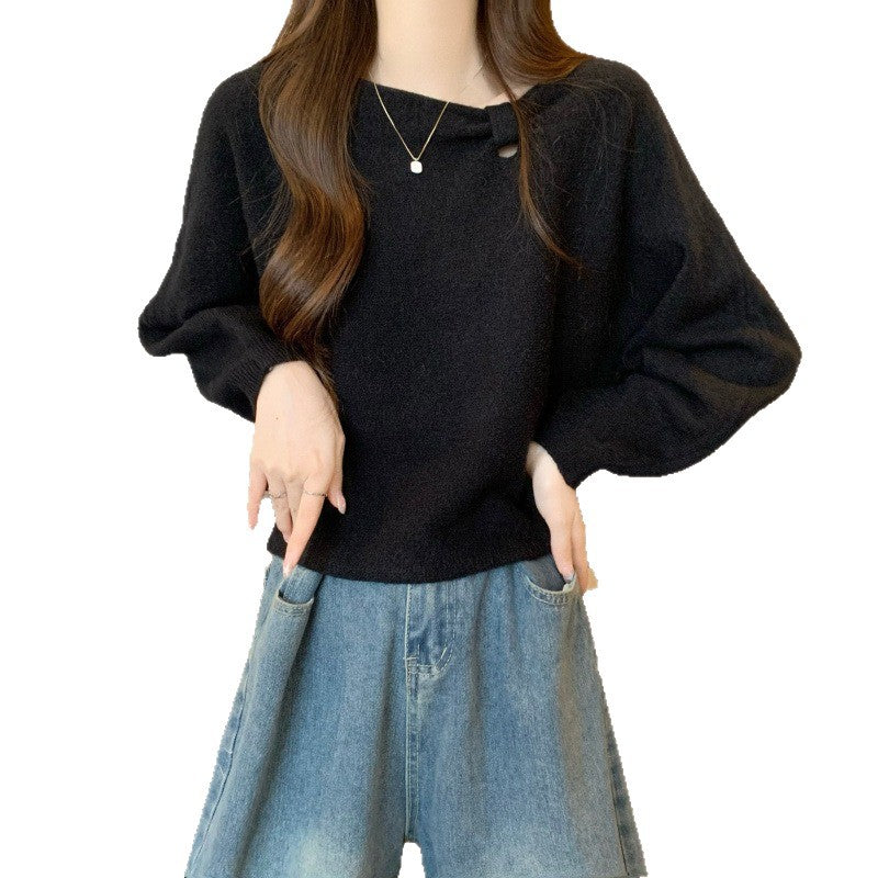 Damen Bequemer Pullover mit verspieltem Ausschnitt Shop Nory