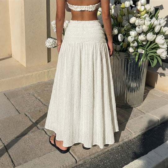 Damen Eleganter Maxirock mit Rüschendetails Shop Nory