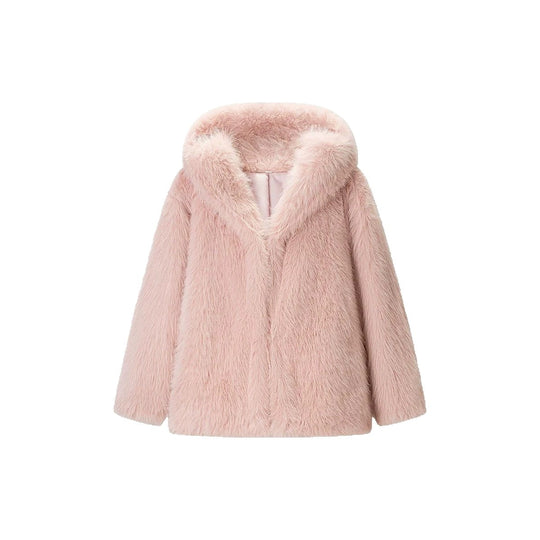 Damen Kurzgeschnittener Hochflor-Kunstpelz-Bolero mit voluminösem Schalkragen Shop Nory