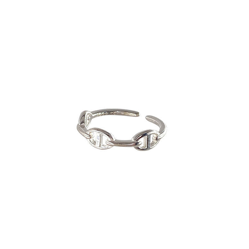 Damen stilvoller offener Ring mit dezenter Verknüpfung Shop Nory