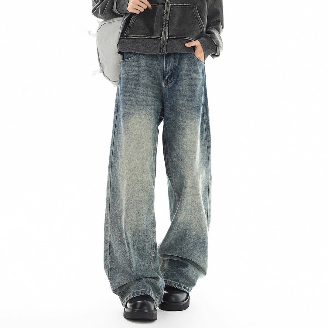 Damen Hochtaillierte Weite Jeans Shop Nory