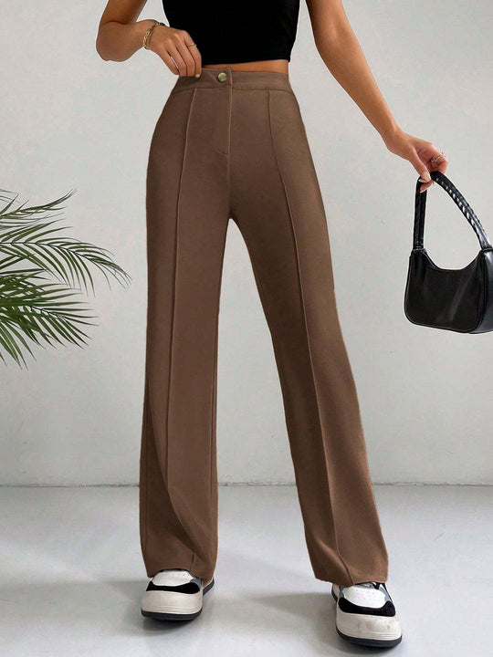 Damen Hochgeschnittene Palazzo-Hose mit Bügelfalte und weitem Bein Shop Nory