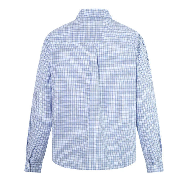 Herren Kariertes Baumwoll-Langarmhemd im Relaxed-Fit mit Kentkragen Shop Nory
