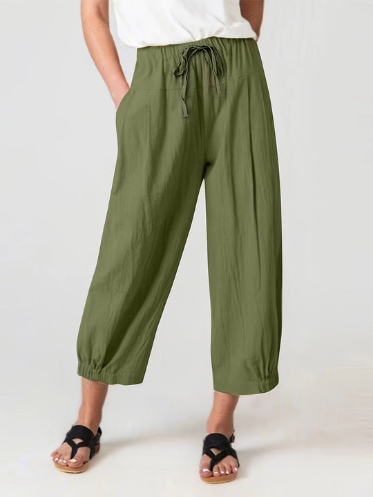 Damen Bequeme Sommerhose mit elastischem Bund