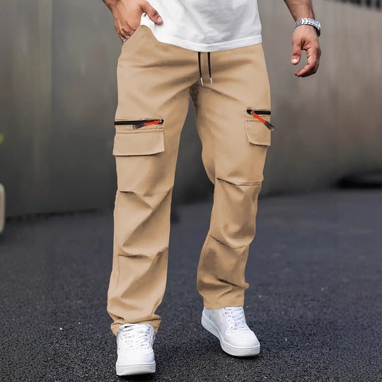 Herren Cargo-Jogginghose mit Multifunktionstaschen, Tunnelzug & Reißverschlüssen Shop Nory