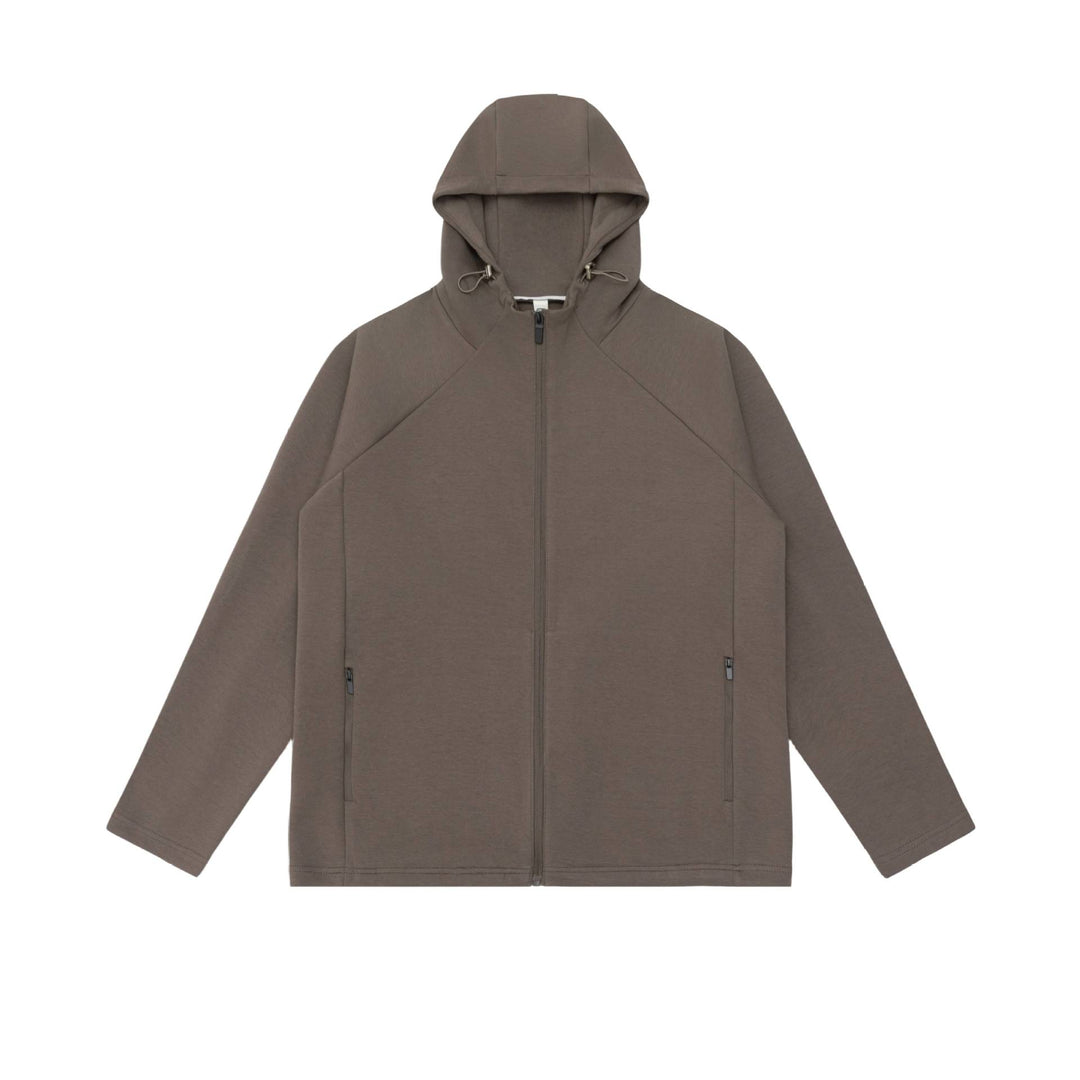 Unisex Minimalistische Kapuzen‑Zipjacke aus Softshell‑Fleece mit Raglanärmeln und wasserabweisenden Reißverschlusstaschen Shop Nory