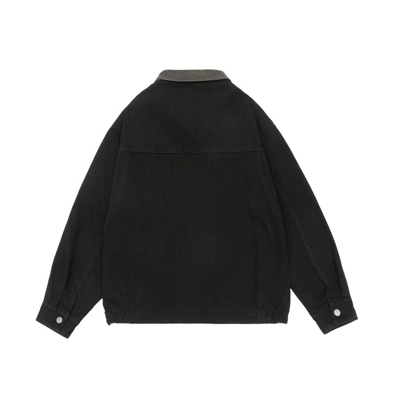 Herren Boxy-Canvas-Fieldblouson mit Druckknopfleiste und großen Utility‑Taschen Shop Nory