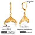 Damen Ohrhänger im eleganten Design mit muschelförmigem Anhänger und Zirkonia Besatz Shop Nory