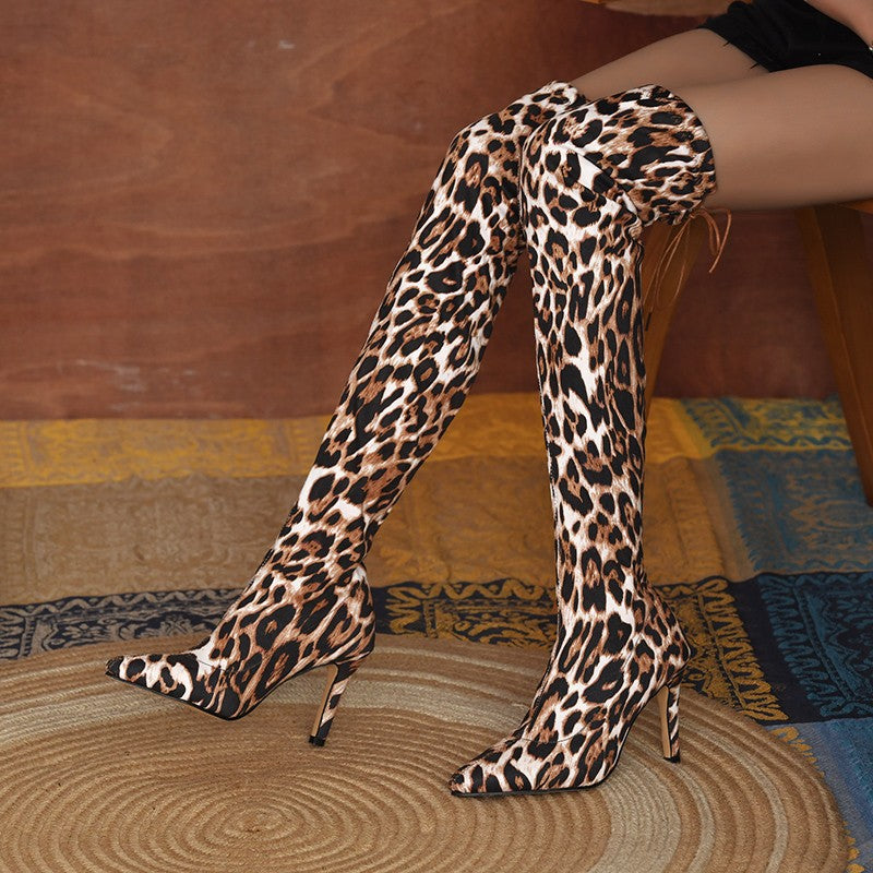 Damen Overkneestiefel mit elegantem Stiletto-Heel und flexibler Passform