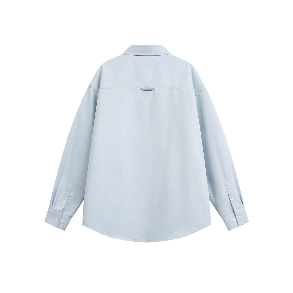 Unisex Oversize Patchwork-Jeanshemd mit kastigem Schnitt Shop Nory