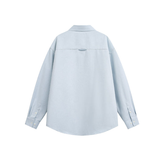 Unisex Oversize Patchwork-Jeanshemd mit kastigem Schnitt Shop Nory