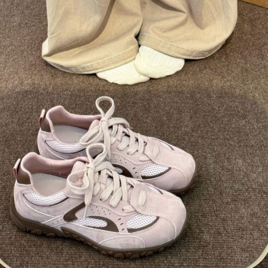 Damen Chunky Retro-Sneaker mit gepolsterter Komfortsohle und profilierter Gummisohle Shop Nory