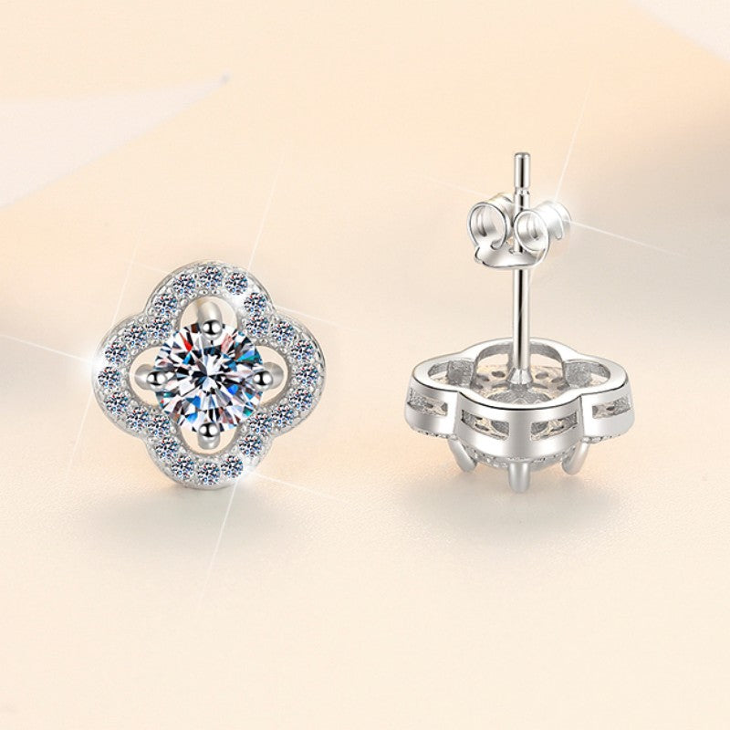Damen Ohrringe mit kunstvollem Blumenmuster Shop Nory