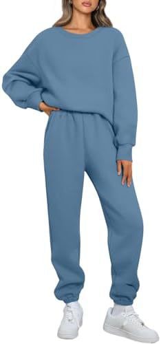 Damen nan Relaxed-Loungewear-Set mit Oversize Rundhals-Sweatshirt und taillierter High-Waist Jogginghose aus French Terry Shop Nory