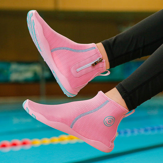 Damen Multifunktionale Wassersportschuhe mit rutschfester Sohle und hohem Schaft Shopnory